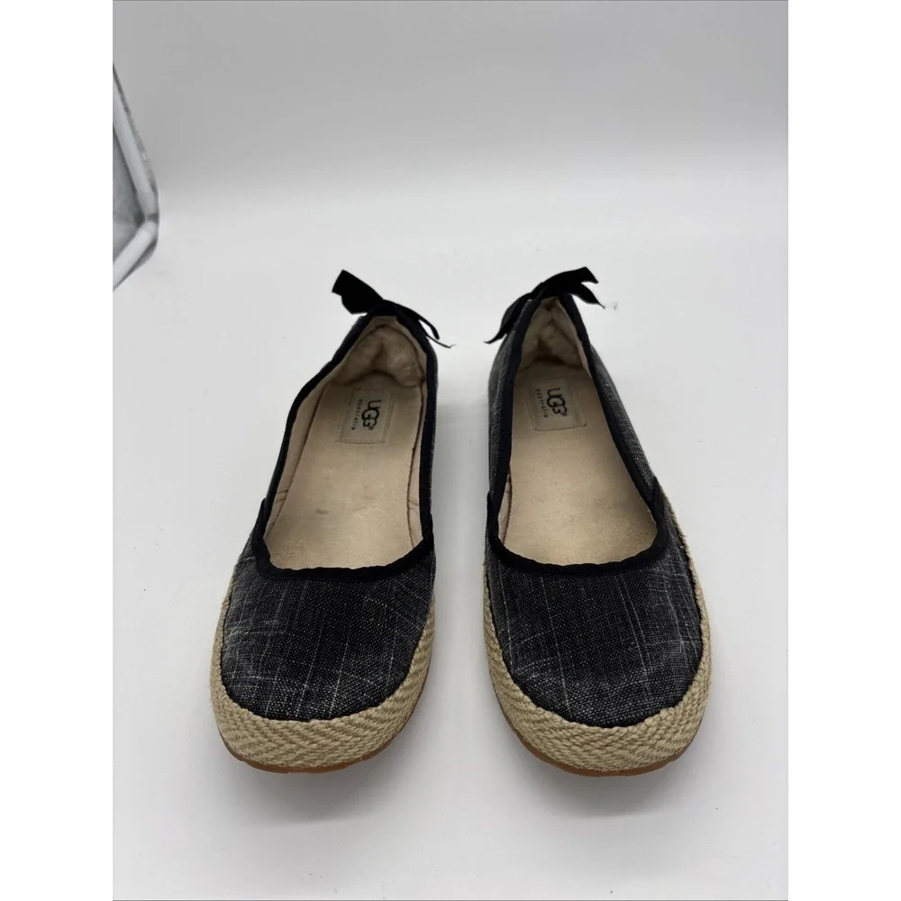 UGG Women's Flat  Canvas‎ Espadrille Slip Ons Size 7.5 - Picture 2 of 9